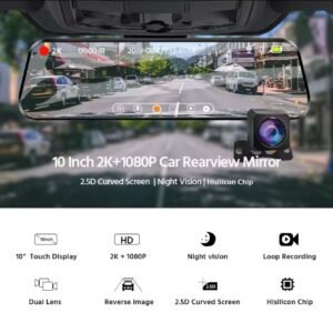 Dvr Mirror for Car FHD 2.5K Dash Cam