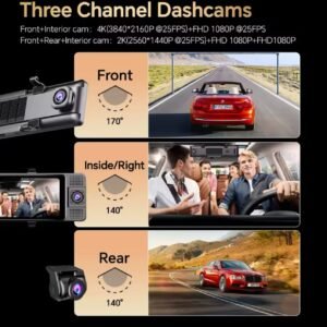 H330 Dash Cam 3 Channel